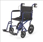 Aluminum Transport Chair with 12" Wheels,Blue